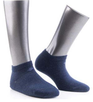 % 13 Gümüş Patik Lacivert Çorap